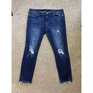 JUDY BLUE Distressed Skinny Denim Jeans 1XL 36x26 GREAT